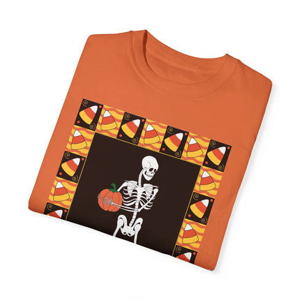 Candy Corn Skeleton Unisex Garment-Dyed T-shirt