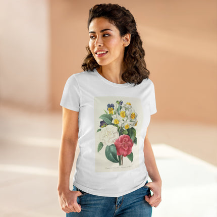 Choix des plus belles fleurs, Plate 015 by Pierre Joseph Redouté Women's Midweight Cotton Tee