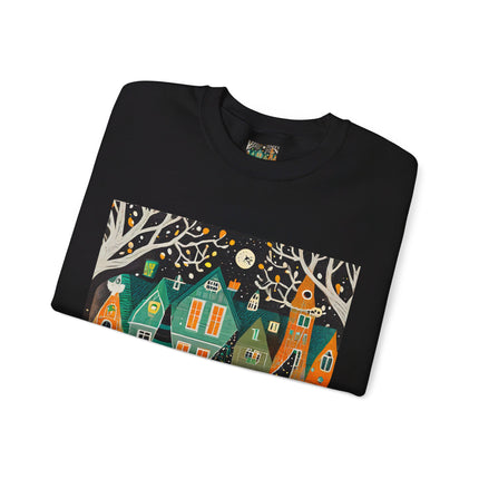 Night of the Trick-or-Treating Owlets Unisex Heavy Blend™ Crewneck Sweatshirt