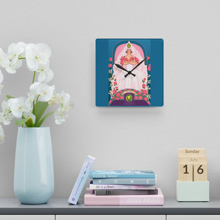 August & Peridot Zodiac Acrylic Wall Clock