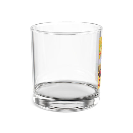 Art Deco Christmas Rocks Glass, 10oz