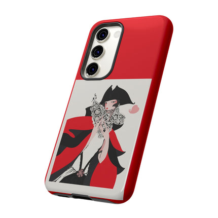 Crimson Masquerade Phone Case – Dramatic Grace & Bold Elegance