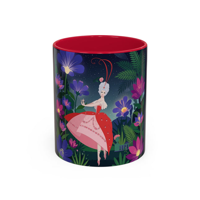 Moonlight Waltz Among The Blossoms Colorful Mugs – Art Deco Floral Enchantment