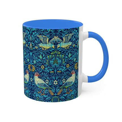 Bird by William Morris Colorful Mugs, 11oz