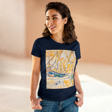 Saint-Tropez by Paul Signac Women's Midweight Cotton Tee