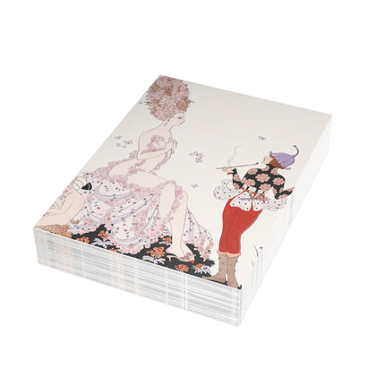 🌸🦋 Mother Nature Postcards With Envelopes – George Barbier Art Deco Floral Fantasy