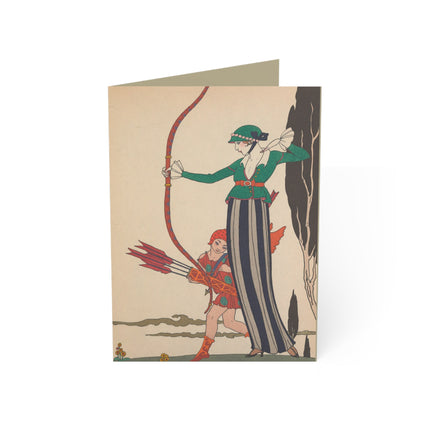 L'Arc Rouge by George Barbier Greeting Cards (1, 10, 30, and 50pcs)