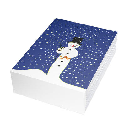 Snowman in Falling Snow Postcard Bundles (envelopes included)