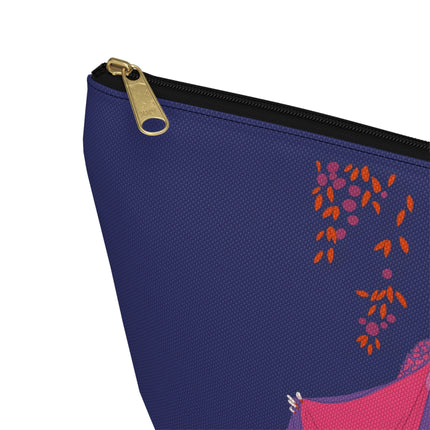 Crimson Shawl Geisha Cosmetic Bag – Elegant Mystery & Vibrant Grace