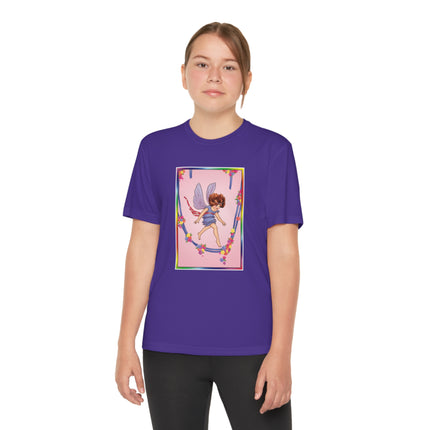 A Playful Fairy Jumps Rope Youth Competitor Tee – Magical Motion & Whimsical Joy