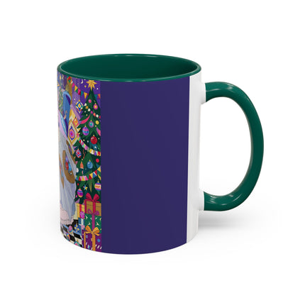 🎄✨ The Lady Of The Christmas Ornament Colorful Mug – Art Deco Holiday Fantasy