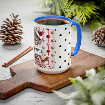 Fashionably Yours, XOXO Colorful Mugs (11oz, 15oz)