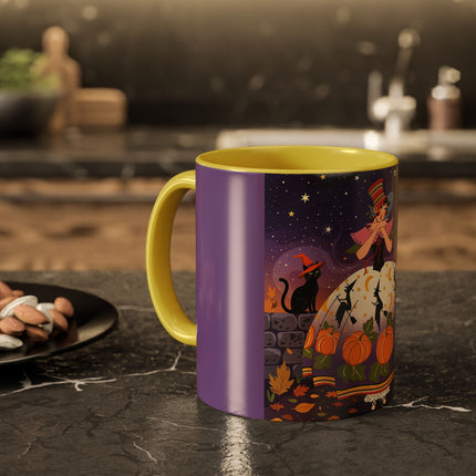🎃🌙 The Pumpkin Moon Dress Colorful Mug – Whimsical Halloween Fashion