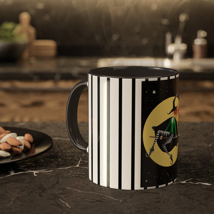 A Witch’s Moonlit Flight Colorful Mugs, 11oz