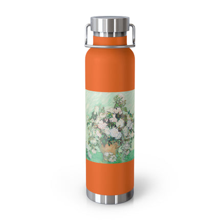 Roses by Vincent Van Gogh Copper Vacuum Insulated Bottle, 22oz