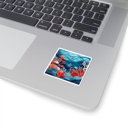 Enchanting Underwater Scene Kiss-Cut Stickers (4 Sizes)