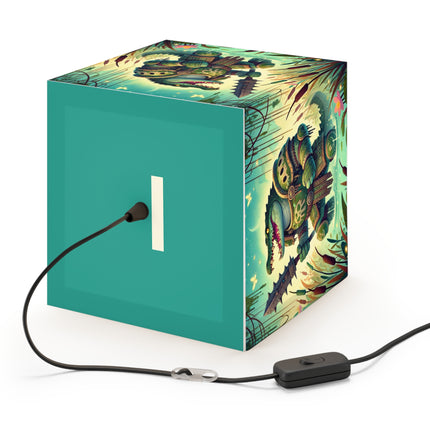🐊👑 The Swamp Tyrant Light Cube Lamp – Primal Power & Bog Dominion