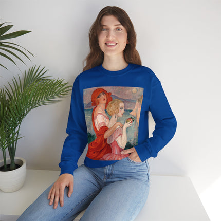 Sur la Route d'Anacapri by Gerda Wegener Heavy Blend™ Crewneck Sweatshirt