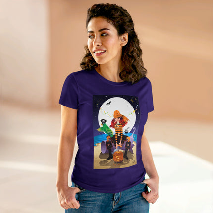 Moonlit Pirate Halloween Women's Midweight Cotton Tee