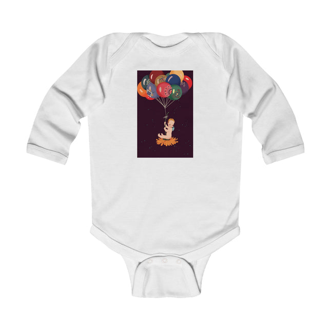 A Fairy’s Flight of Wonder Baby Long Sleeve Bodysuit – Cozy Celestial Fairy Design