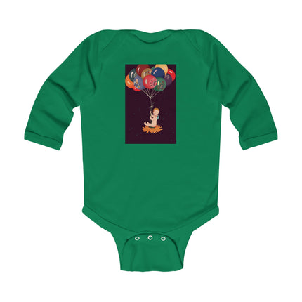 A Fairy’s Flight of Wonder Baby Long Sleeve Bodysuit – Cozy Celestial Fairy Design