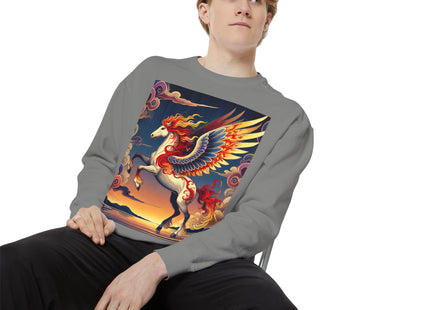Flame-Winged Horse at Sunset Sweatshirt