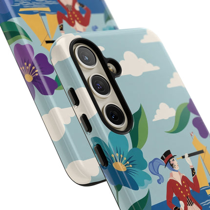 🌊🔭 The Lady Of The Seaside Lookout Phone Case – Art Deco Nautical Adventure