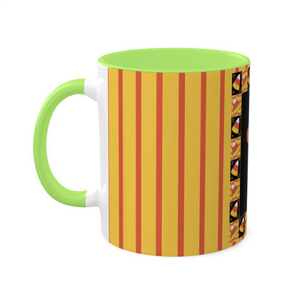 Candy Corn Skeleton Colorful Mugs (11oz, 15oz)