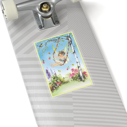 Spring Fairy's Floral Swing Kiss-Cut Stickers (4 Sizes)