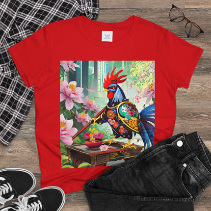 Cyberpunk Rooster Cotton Tee