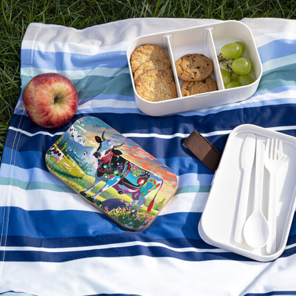 Cyber Glitch Cow Bento Lunch Box