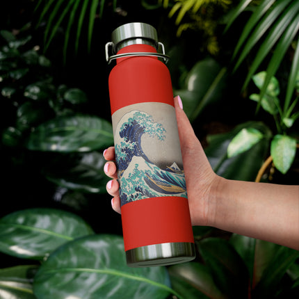 The Great Wave off Kanagawa by Katsushika Hokusai Copper Vacuum Insulated Bottle, 22oz