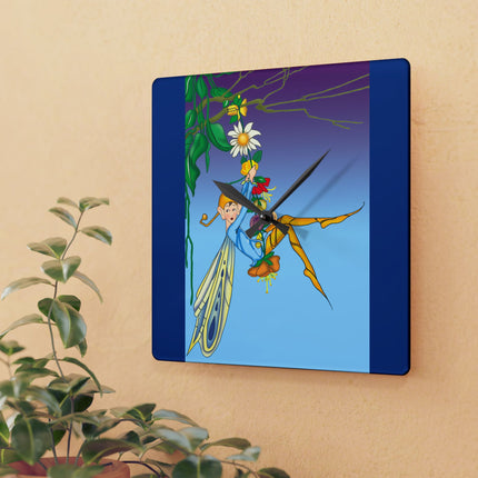 A Fairy's Delight Acrylic Wall Clock