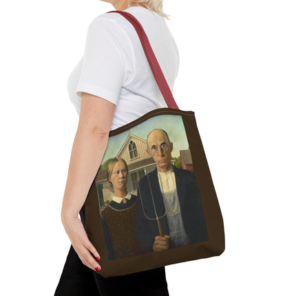 American Gothic by Grant Wood Tote Bag (AOP)