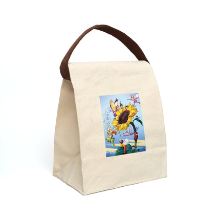 Sunflower Fairies by Margaret Tarrant Canvas Lunch Bag With Strap
