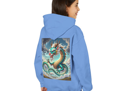 Tibetan Dragon in Battle Youth Heavy Blend Hooded Sweatshirt