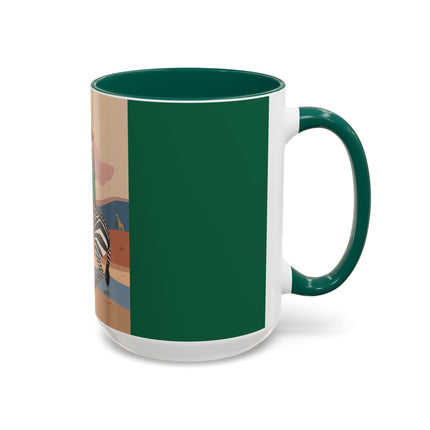 Zebra Rider Colorful Mugs – Safari Chic & Art Deco Adventure