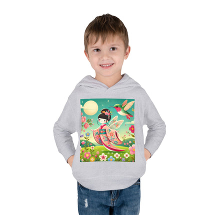 Geisha Fairy and the Hummingbird Blossom Toddler Pullover Fleece Hoodie
