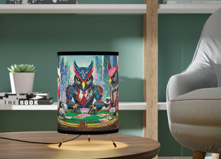 Cyberpunk Owl & Raven Tripod Lamp