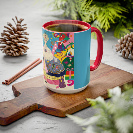 🎀✨ The Christmas Court Of Joy Colorful Mug – Art Deco Holiday Fantasy