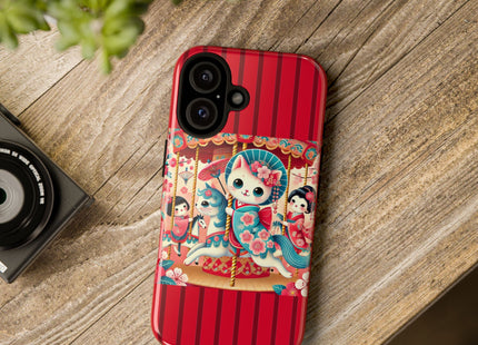 Geisha Kitten's Enchanted Carousel Phone Cases