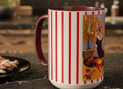 Art Deco Christmas Colorful Mugs (11oz, 15oz)
