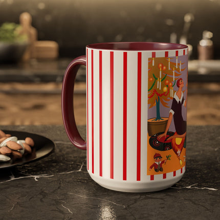 Art Deco Christmas Colorful Mugs (11oz, 15oz)
