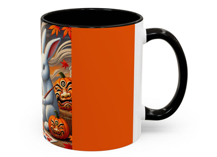 Halloween Rabbit’s Kabuki Jack-o’-Lanterns Colorful Mugs (11oz, 15oz)