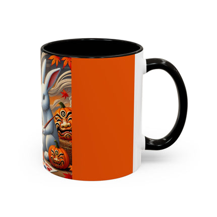 Halloween Rabbit’s Kabuki Jack-o’-Lanterns Colorful Mugs (11oz, 15oz)