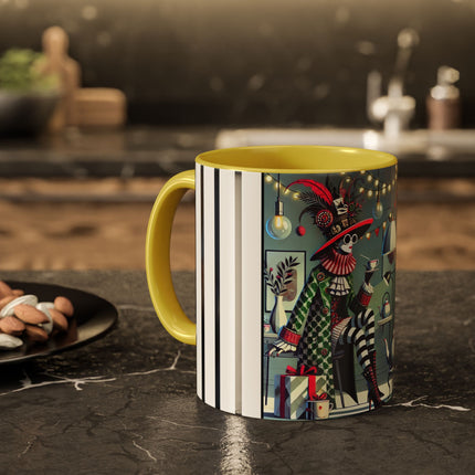 Whimsical Christmas Tea Party Colorful Mugs (11oz, 15oz)