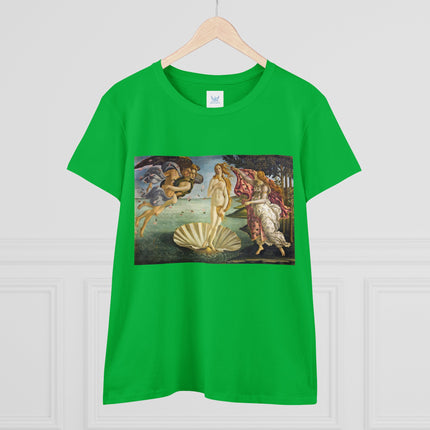 Birth of Venus by Sandro Botticelli Women's Midweight Cotton Tee