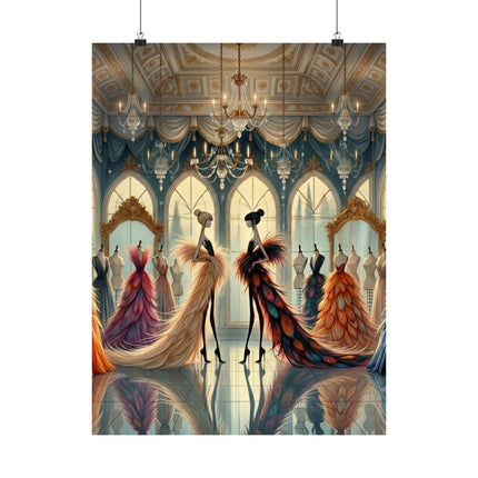 🧚👗 Couture & Wings Matte Vertical Poster – Fairy Fashion & Enchanted Glamour