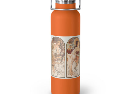 The Seasons by Alphonse Maria Mucha Copper Vacuum Insulated Bottle, 22oz