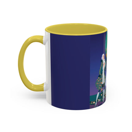 Moonlit Garden Waltz Colorful Mug (11oz, 15oz) – Rococo Romance, Garden Elegance & Enchanted Dance